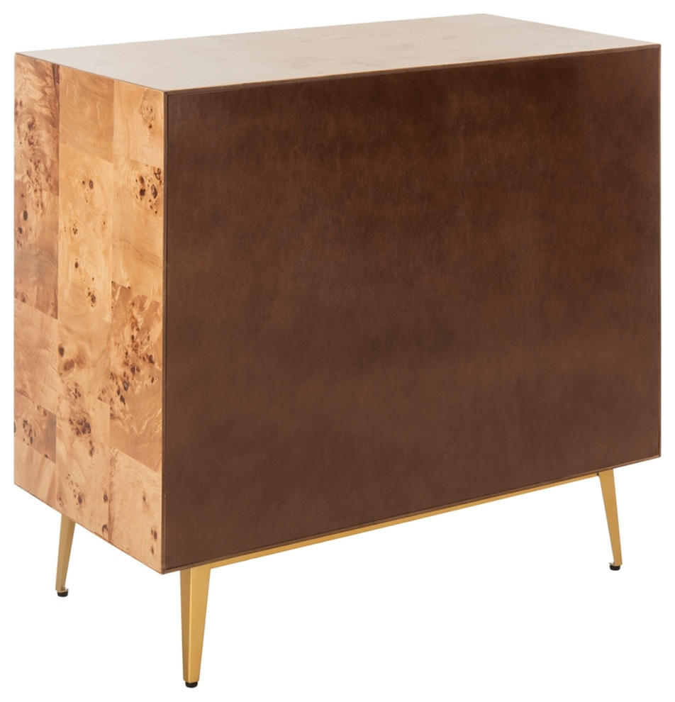 Gina 3 Drawer Chest Natural/ Gold   Modern   Accent Chests And Cabinets   by Virgil Stanis Design  Houzz