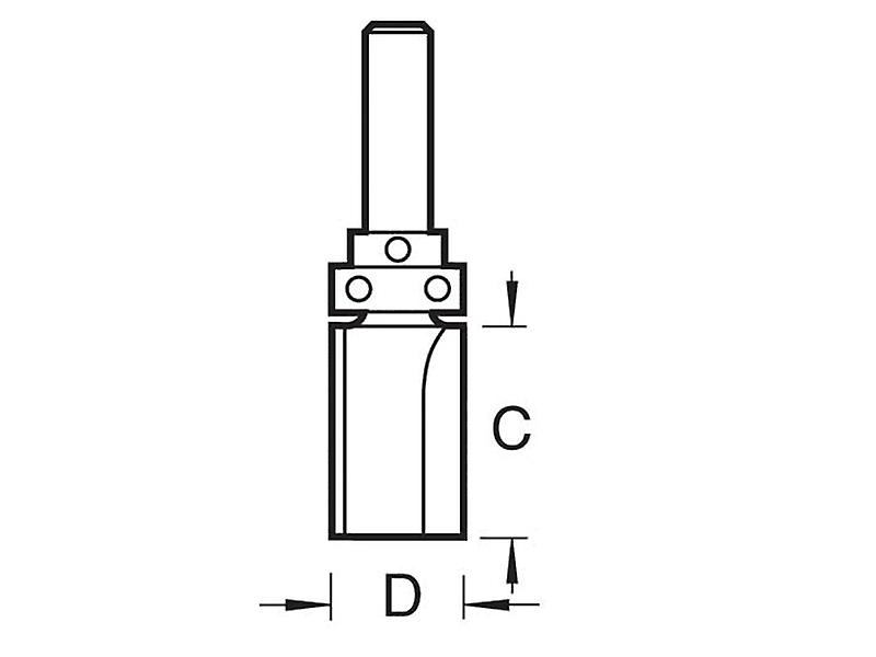 Trend TR29x1/4 TCT Shank Mounted Bearing Guided Profiler 12.7x25.4mm TRETR2914TC