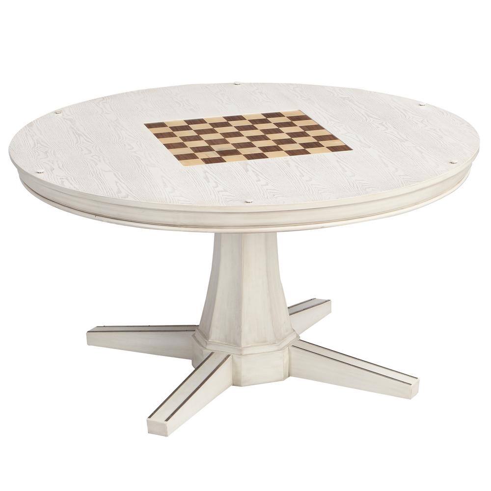 Furniture of America Sephus Poker Game Table in White IDF-GM357WH-RT