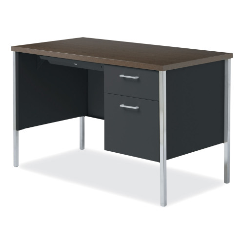 Alera Single Pedestal Steel Desk， 45.25