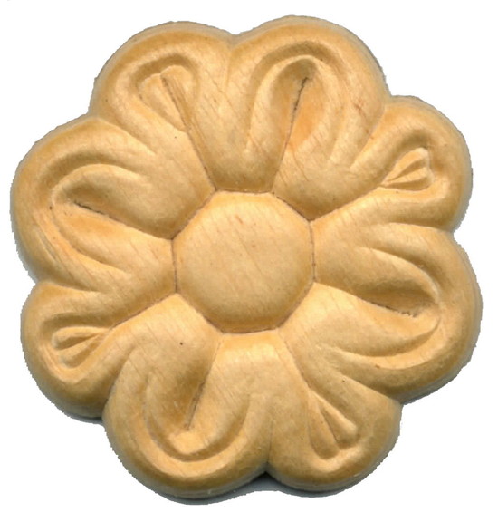 D. Lawless Hardware 1 3/4 Birch Wood Flower Medal...