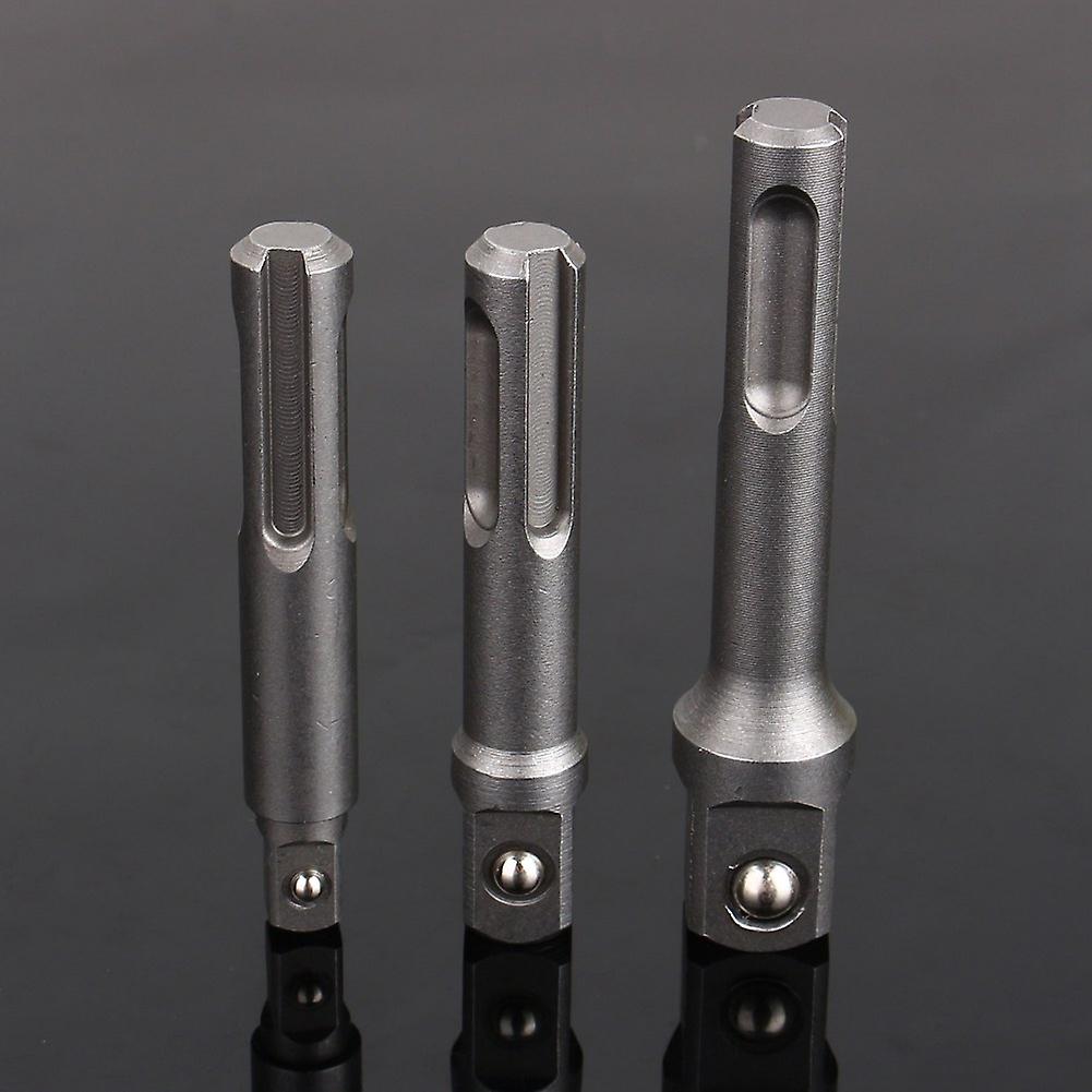 3pcs/set Impact Drill Bits Sds Plus Socket Adapter Converter 1/4