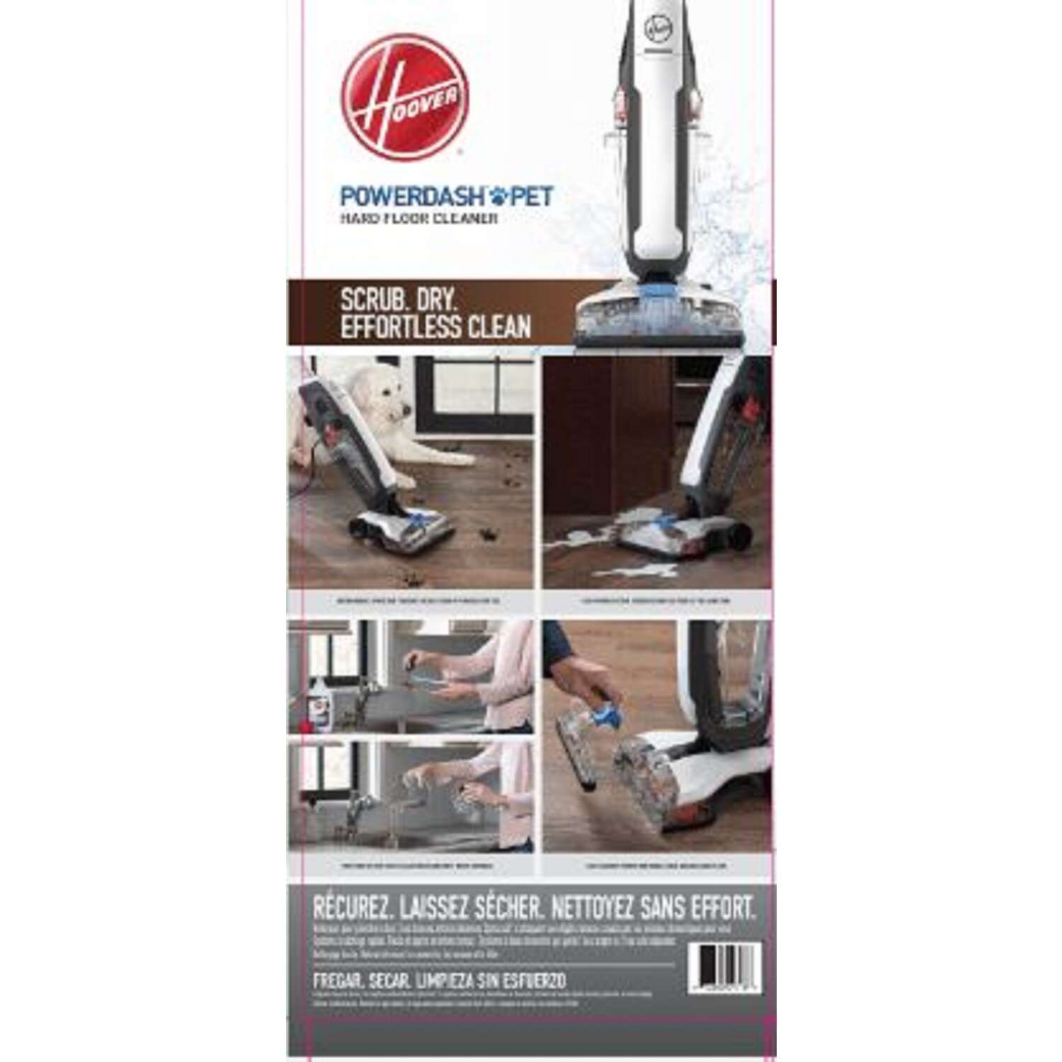 Hoover PowerDash Bagless Hard Floor Deep Cleaner 3.5 amps Standard White