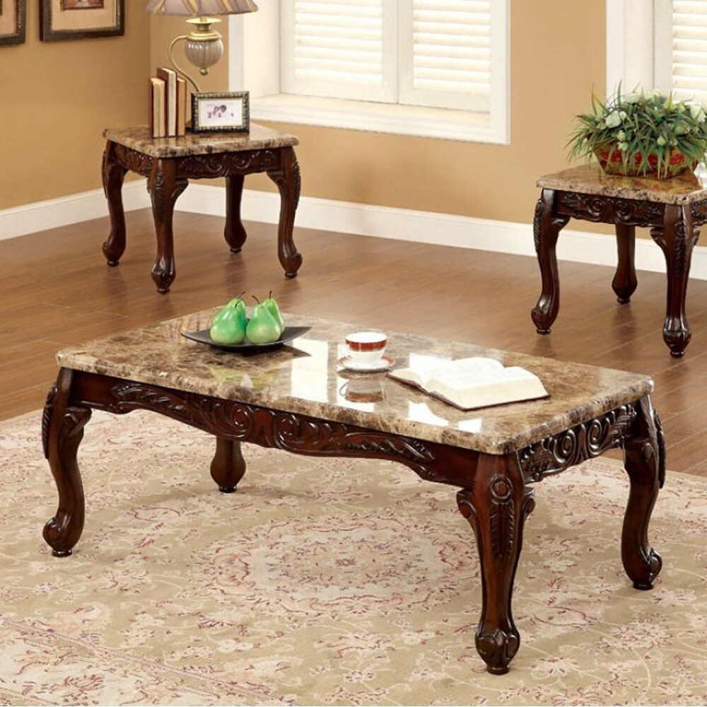 Lechester Traditional 3 PIECE TABLE SET  DarK Oak