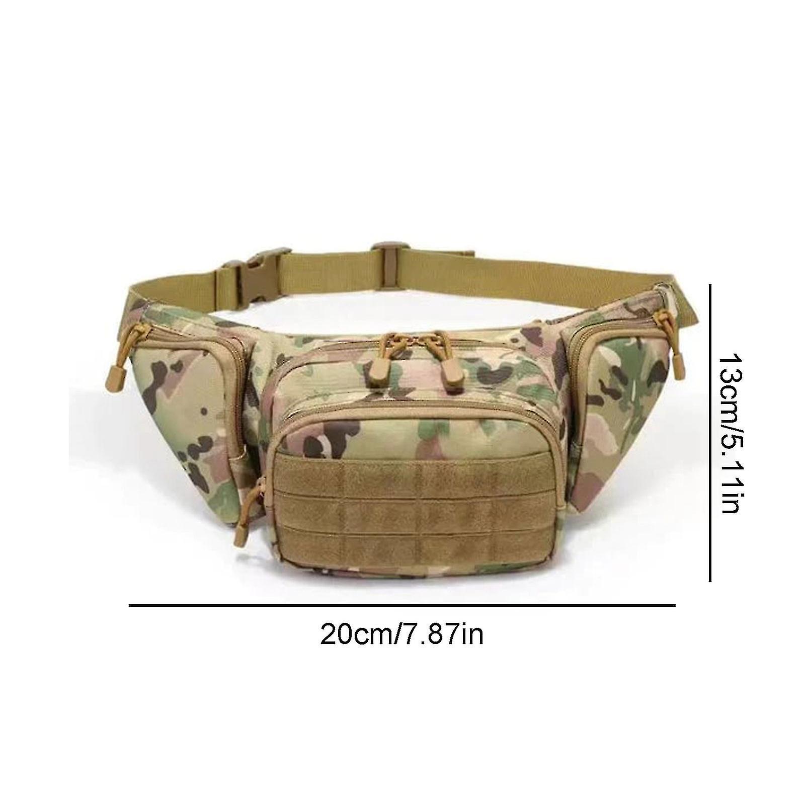 Outdoor Tactical Multi-functional Invisible Waist Bag， Men's Sports Storage Waist Bag