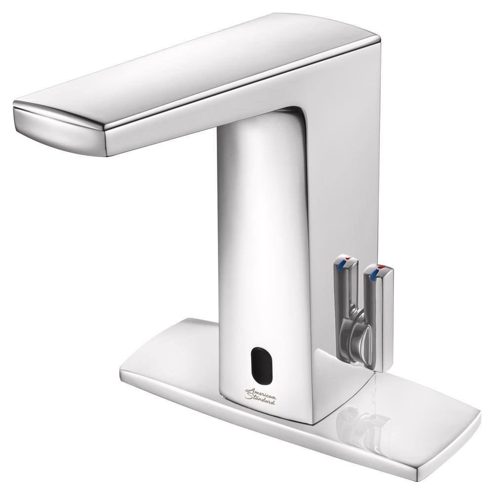 American Standard Paradigm Base Model AC Powered Single Hole Touchless Bathroom Faucet with Above-Deck Mixing 0.5 GPM in Polished Chrome 702B205.002