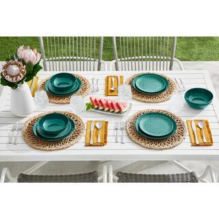 StyleWell Taryn Melamine Dinner Bowls in Gloss Malachite Green (Set of 6) AA5349MAL