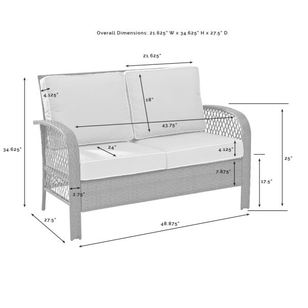 Tribeca 4Pc Outdoor Wicker Conversation Set