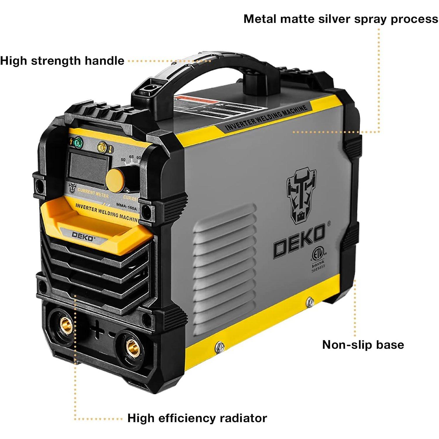 Dexusay 110/220v Mma Welder，160a Arc Welder Machine Igbt Digital Display Lcd Hot Start Welder With Electrode Holder，work Clamp， Input Power Adapter Ca