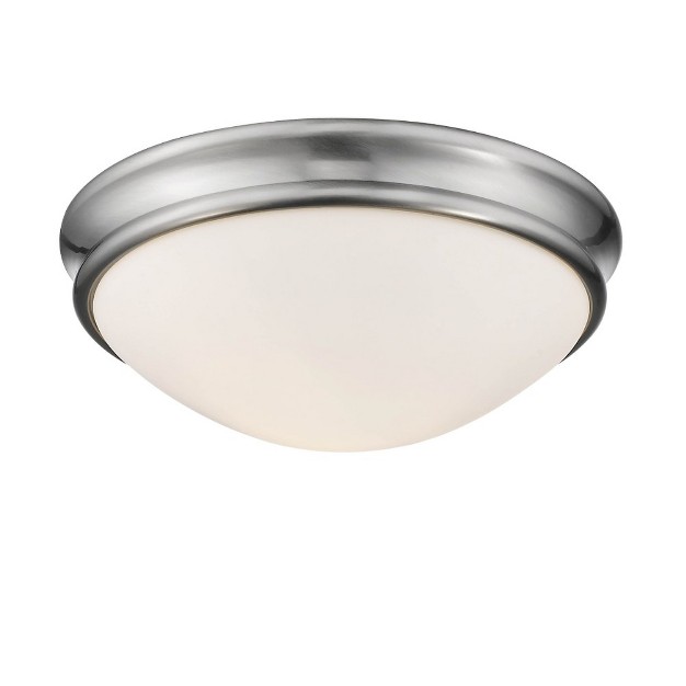 Millennium Lighting 2 Light Flush Mount Brushed Nickel