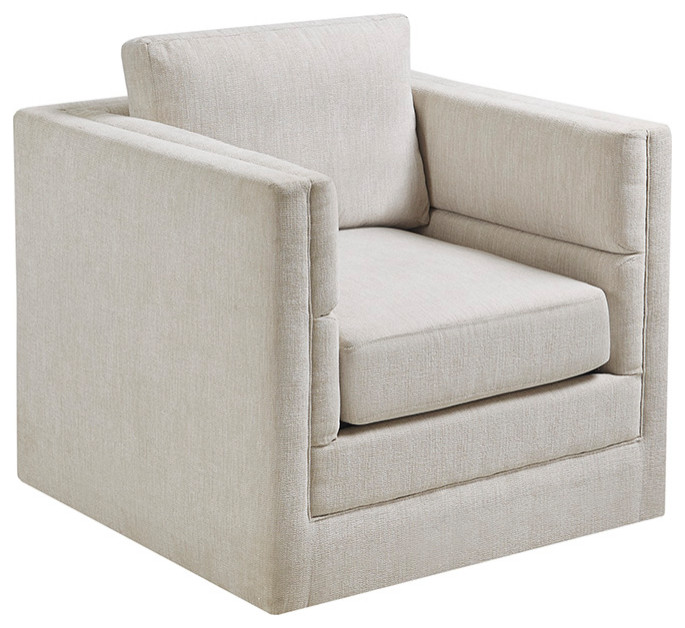 Osborne Swivel Chair   Transitional   Armchairs And Accent Chairs   by Olliix  Houzz