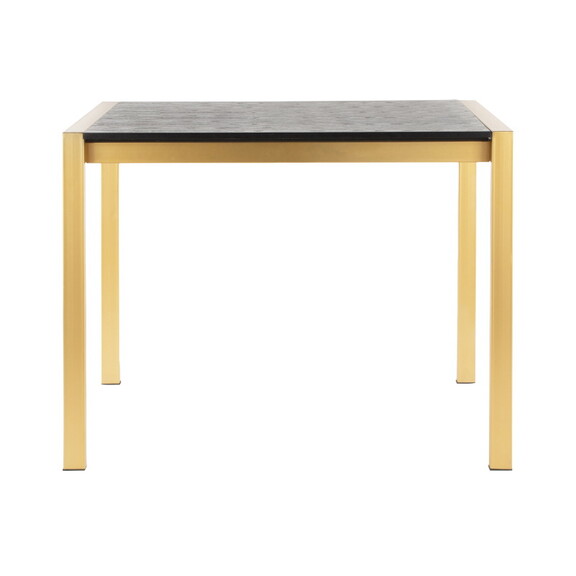 Fuji Contemporary Counter Table in Gold Metal and ...