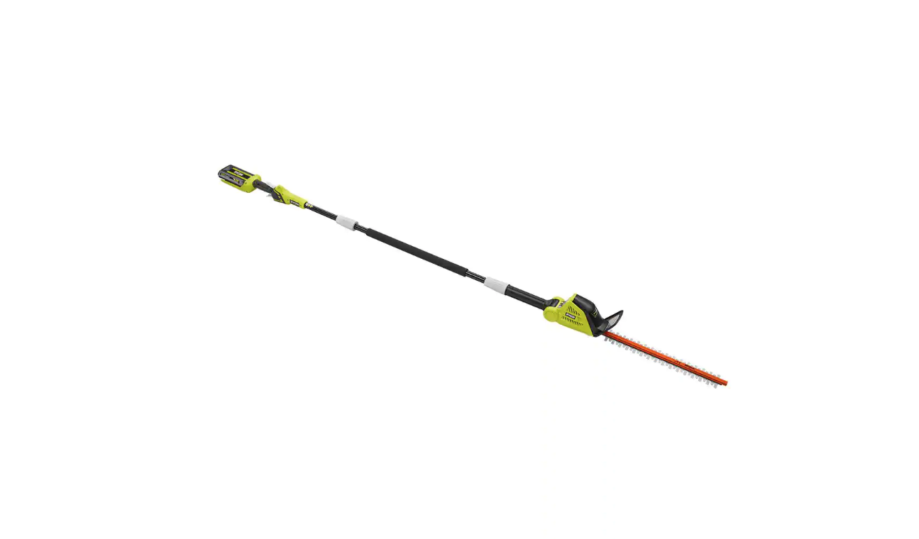 RYOBI RY40630 40V 18 in. Cordless Battery Pole Hedge Trimmer with 2.0 Ah Battery and Charger