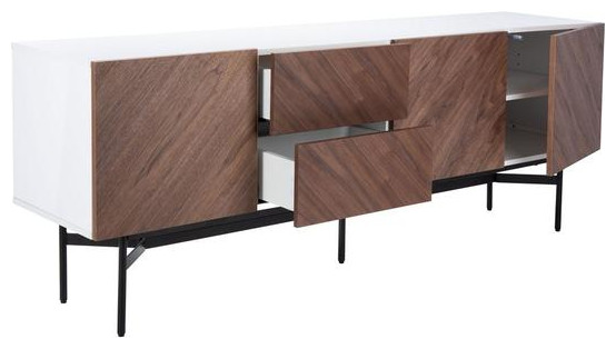 Ivanka Wood TV Stand   Industrial   Entertainment Centers And Tv Stands   by Peachtree Fine Furniture  Houzz