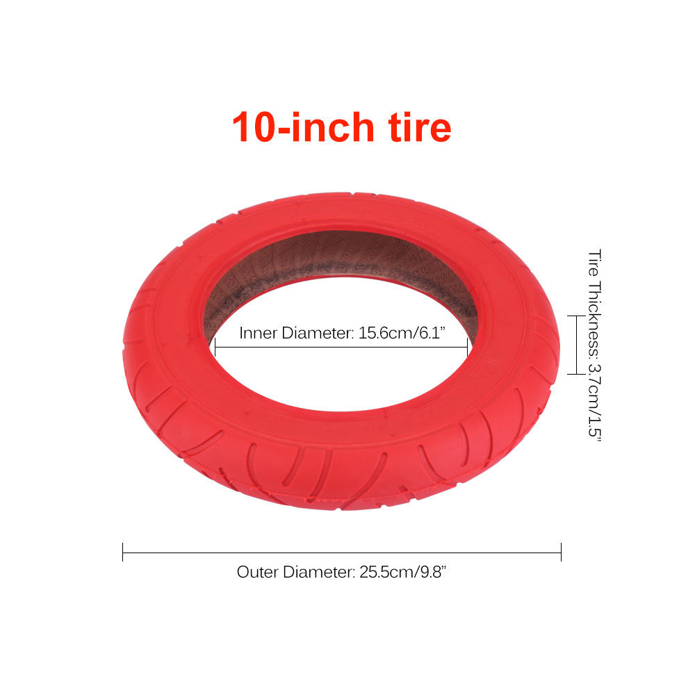 New Image Red Scooter Tyre Outer 10 inch Red Outer Tire For Xiaomi Mijia M365/pro Electric Scooter Spare Parts Wheel Parts