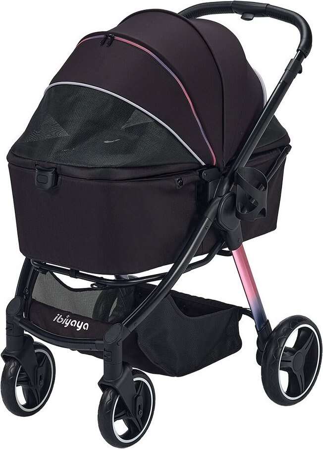 Ibiyaya Retro Luxe Cat and Dog Stroller， Large