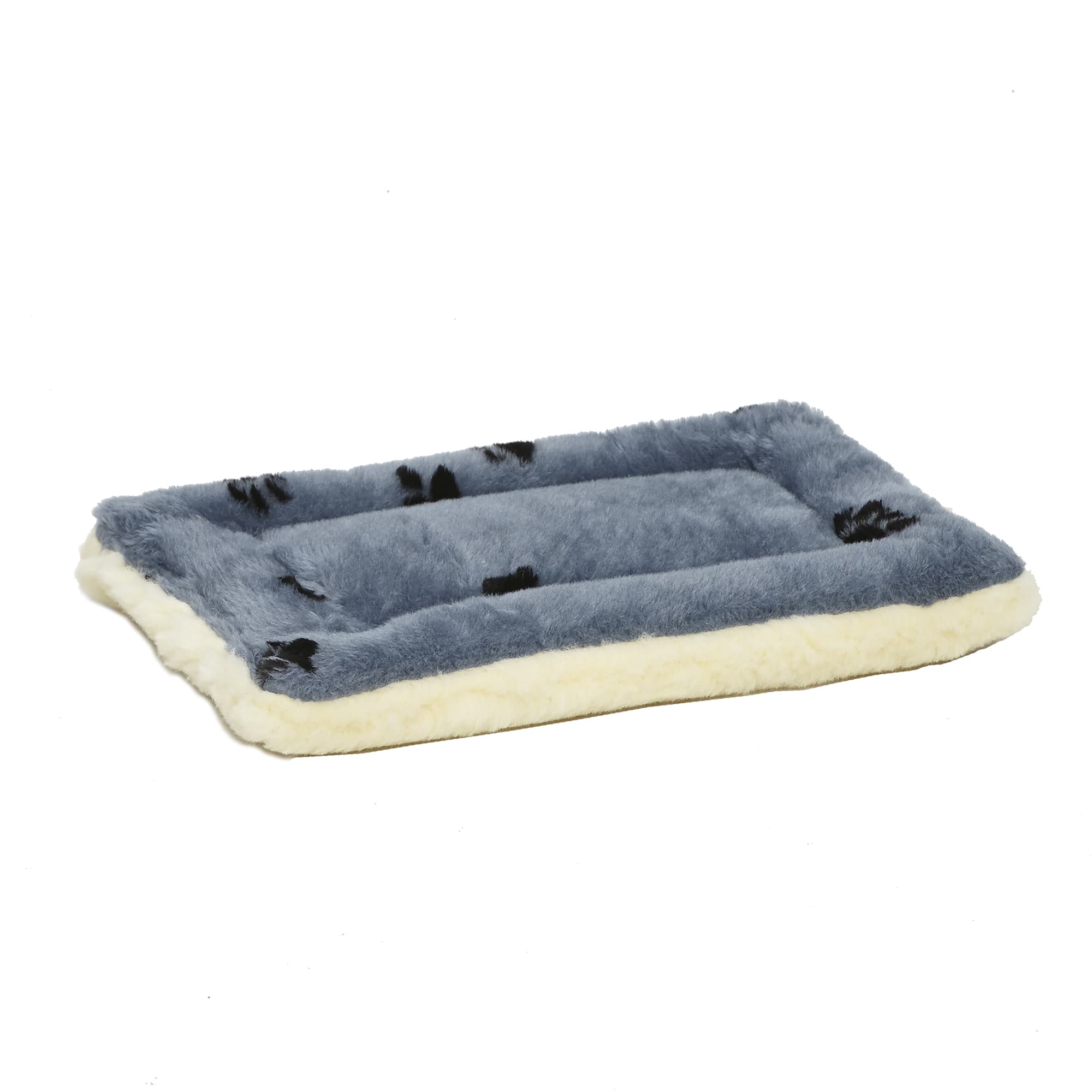 MIDWEST Quiet Time Reversible Paw Print Bed for Dogs， 17.25