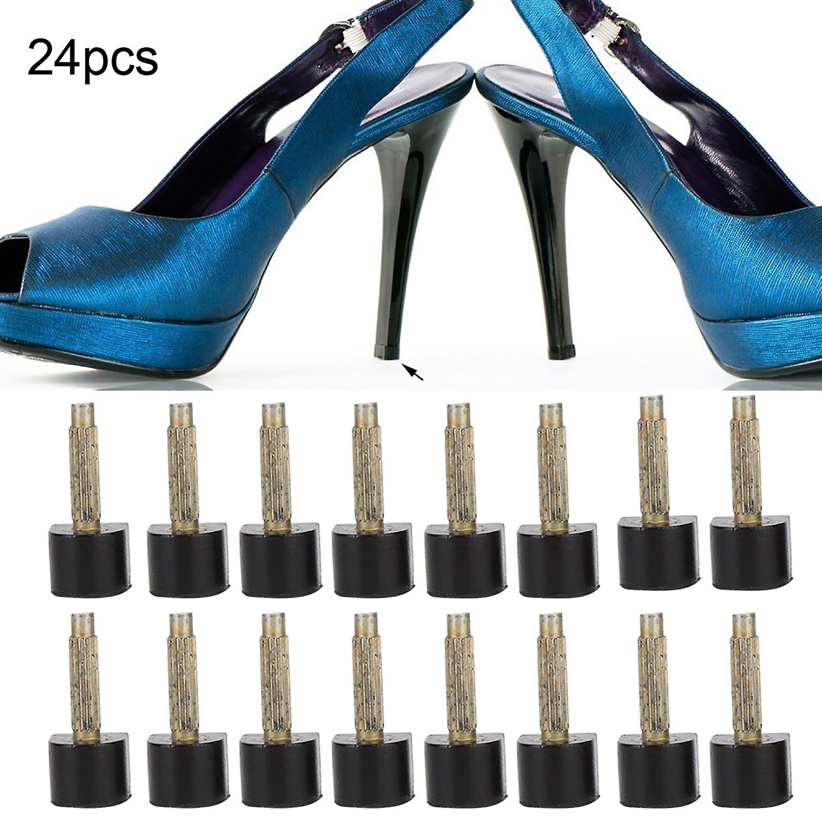 24pcs High Heel Replacement Tips Non Slip Shoes Repair Heel Dowels Protector (8 * 8mm)