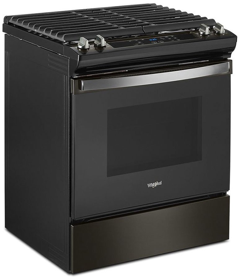 Whirlpool ADA 5 Cu. Ft. Black Stainless Steel Gas Range With Frozen Bake Technology