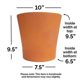 Pennington 10 in. Medium Terra Cotta Clay Flair Pot Cabo 100523388