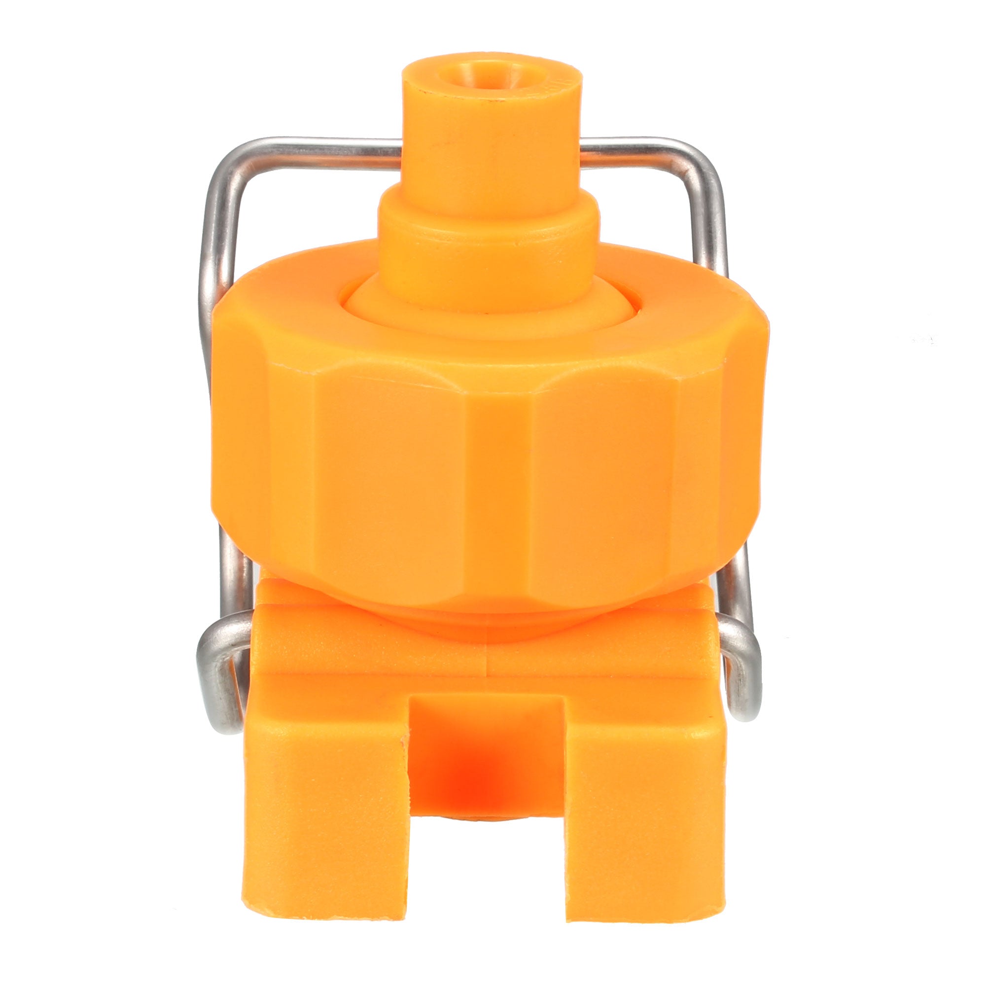 Uxcell 3/4" Adjustable Ball Flat Fan Full Cone Clamp Spray Nozzle Watering Irrigation Plastic Yellow 1pcs