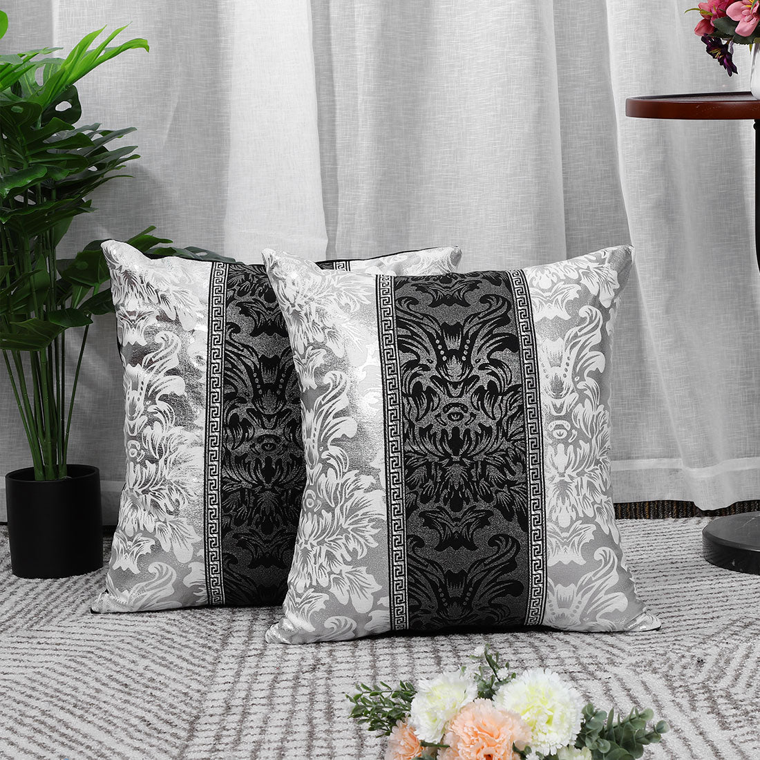 PiccoCasa Set of 2 Polyester Throw Pillow Case 18