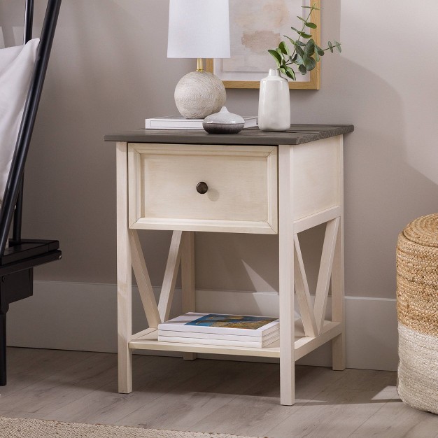 Modern Farmhouse Single Drawer End Table Saracina Home