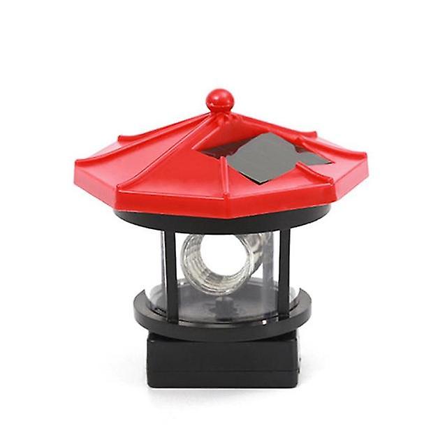 Solar Lights Lighthouse Lawn Light Plastic Led 360-degree Rotating Landscape Lamp Beacon Beam Lamp For Garden Yard Lawn Decorat