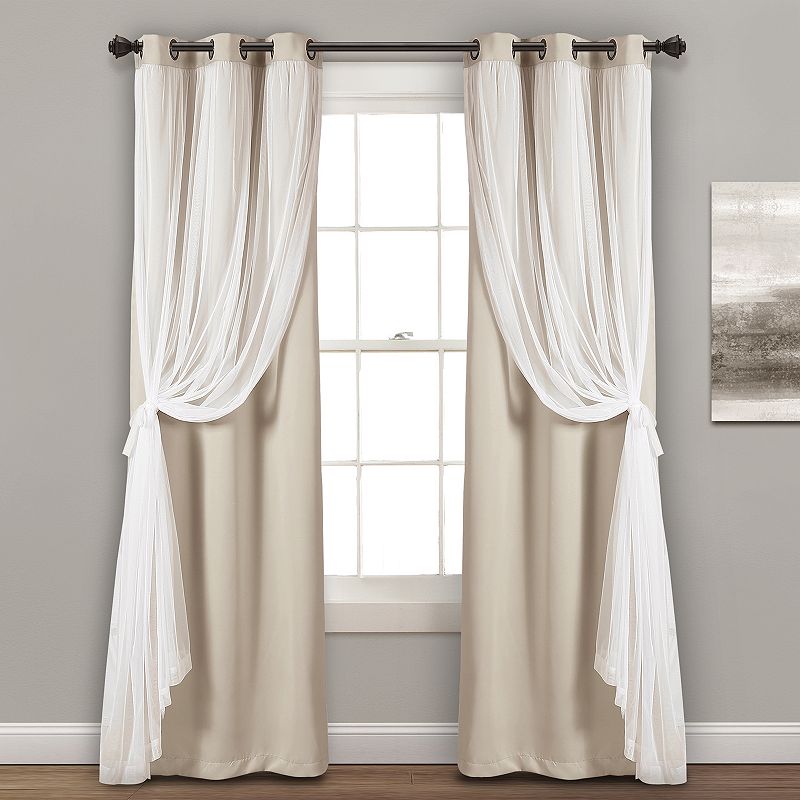 Lush Decor Sheer Window Curtains Set