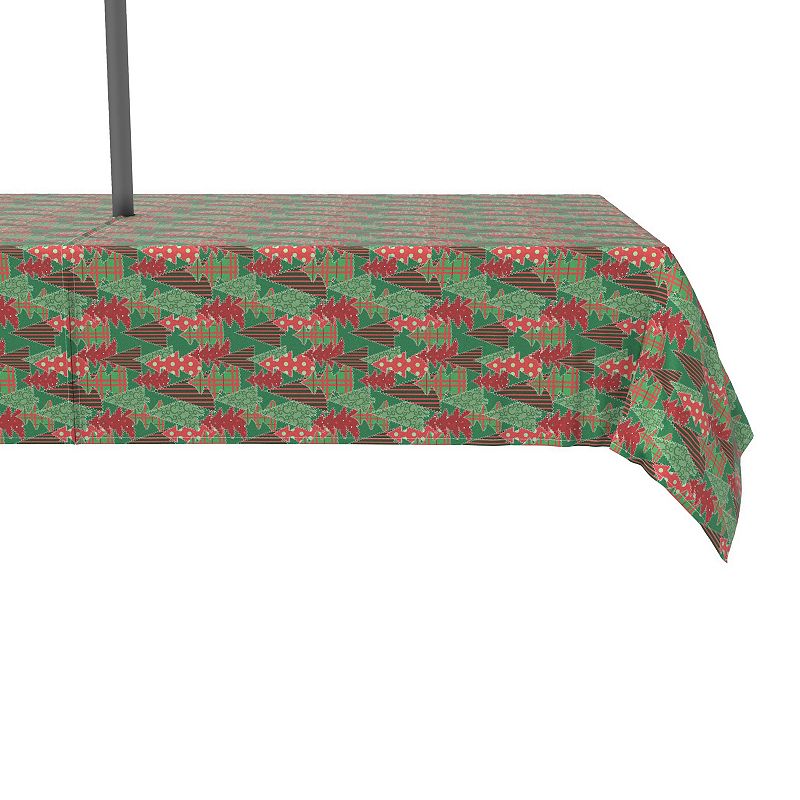 Water Repellent， Outdoor， 100% Polyester， 60x104， Christmas Tree Patchwork