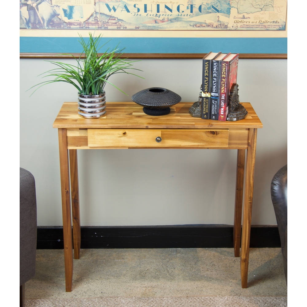 Porch   Den Holly Hill Solid Acacia 1 drawer Console Table