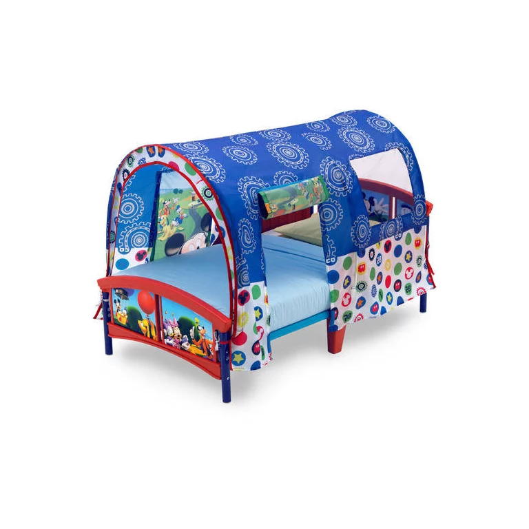 Delta Children Mickey Mouse Plastic Toddler Canopy Bed， Blue