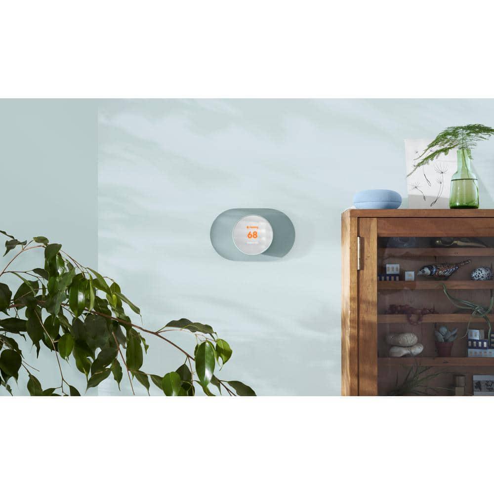 Google Nest Thermostat  Smart Programmable WiFi Thermostat Fog  Nest Thermostat Trim Kit Deep Fog