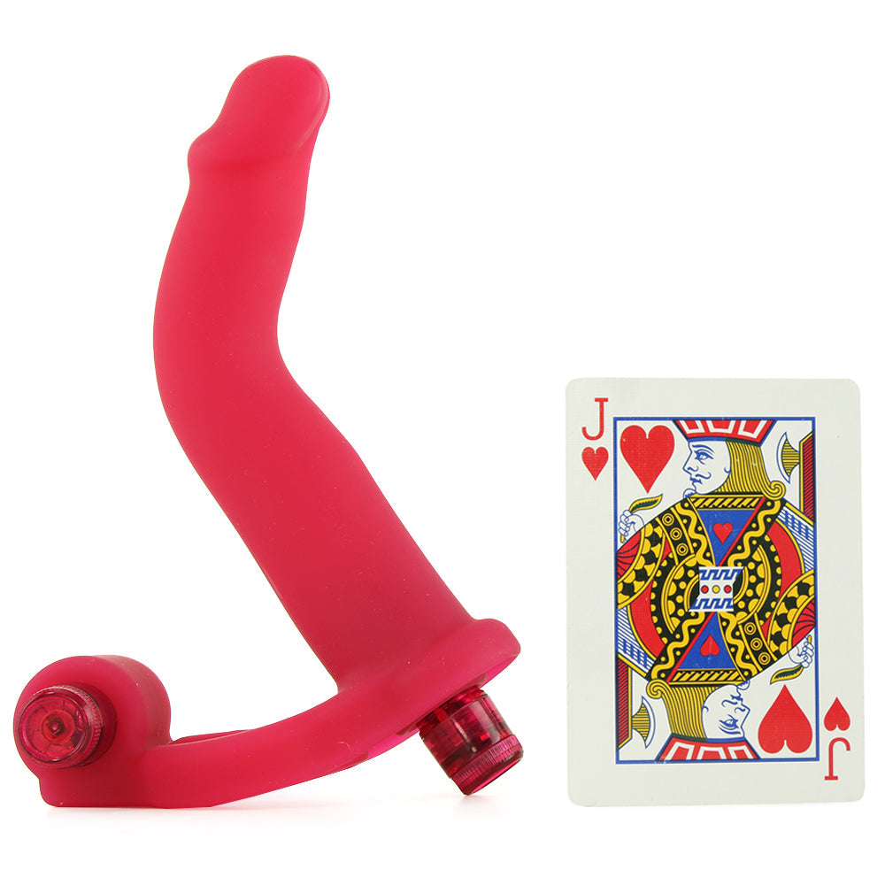 Double Penetrator Silicone Studmaker Cock Ring in Pink