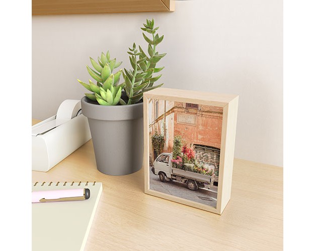 Ninasclicks Rome Cute Van With Lots Of Flowers Framed Mini Art Print Society6