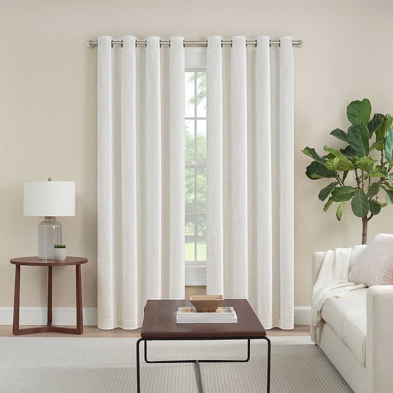 eclipse Magnitech 2-Pack Clayton Trellis Blackout Window Curtains