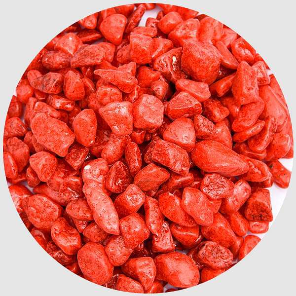 Aquarium Pebbles (Red, Small) - 1 kg