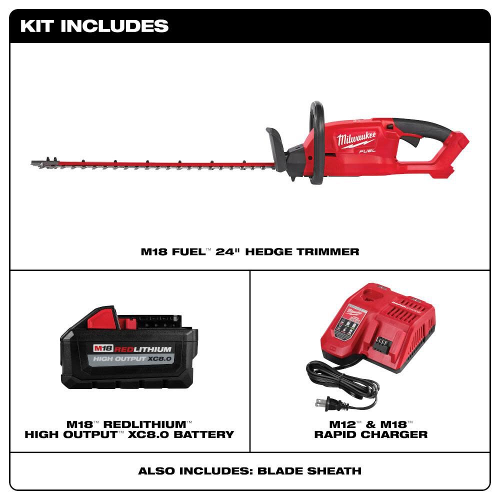 Milwaukee M18 FUEL HIGH DEMAND 24In Hedge Trimmer Kit 2726-21HD from Milwaukee