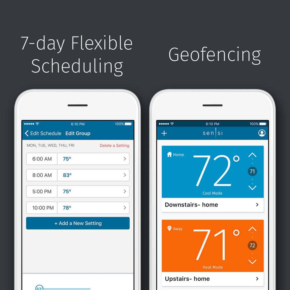 Emerson Sensi 7day Programmable WiFi Smart Thermostat No CWire Required for Most Systems