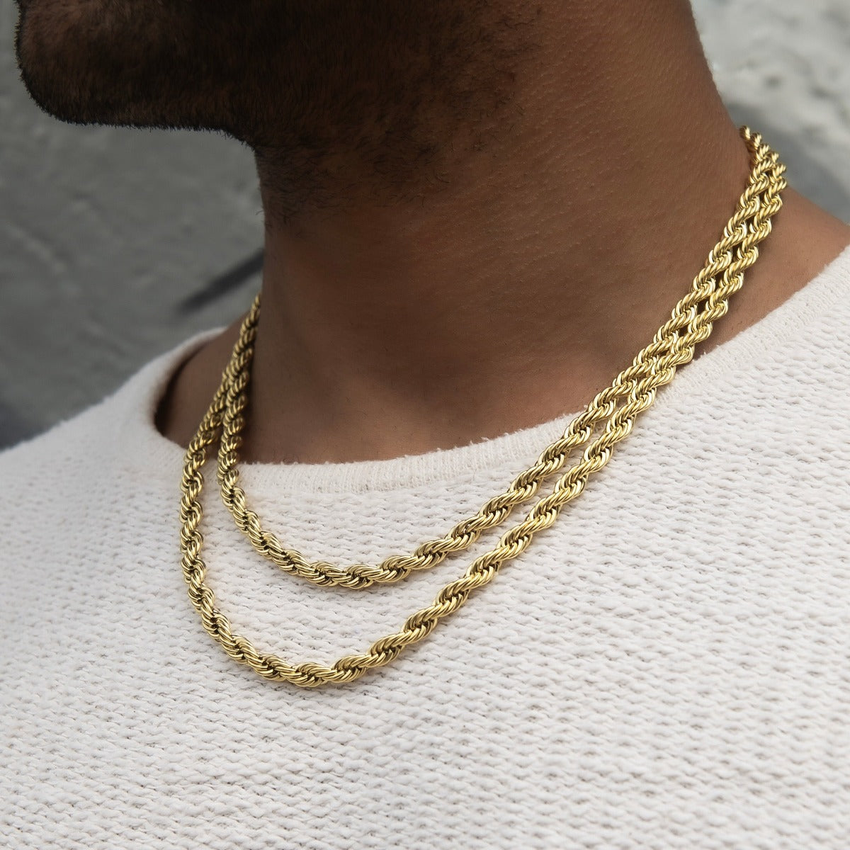 Rope Chain in Yellow Gold- 6mm