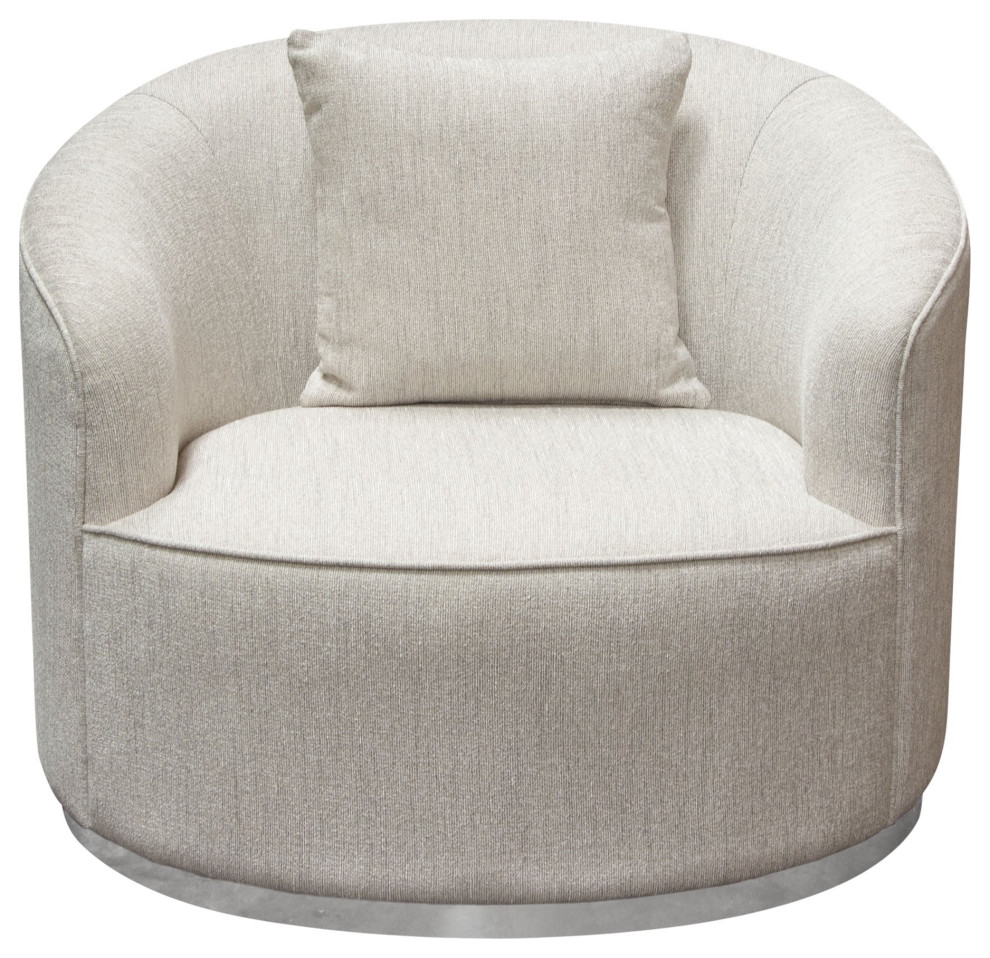 Raven Chair  Light Cream Fabric   Contemporary   Armchairs And Accent Chairs   by HedgeApple  Houzz