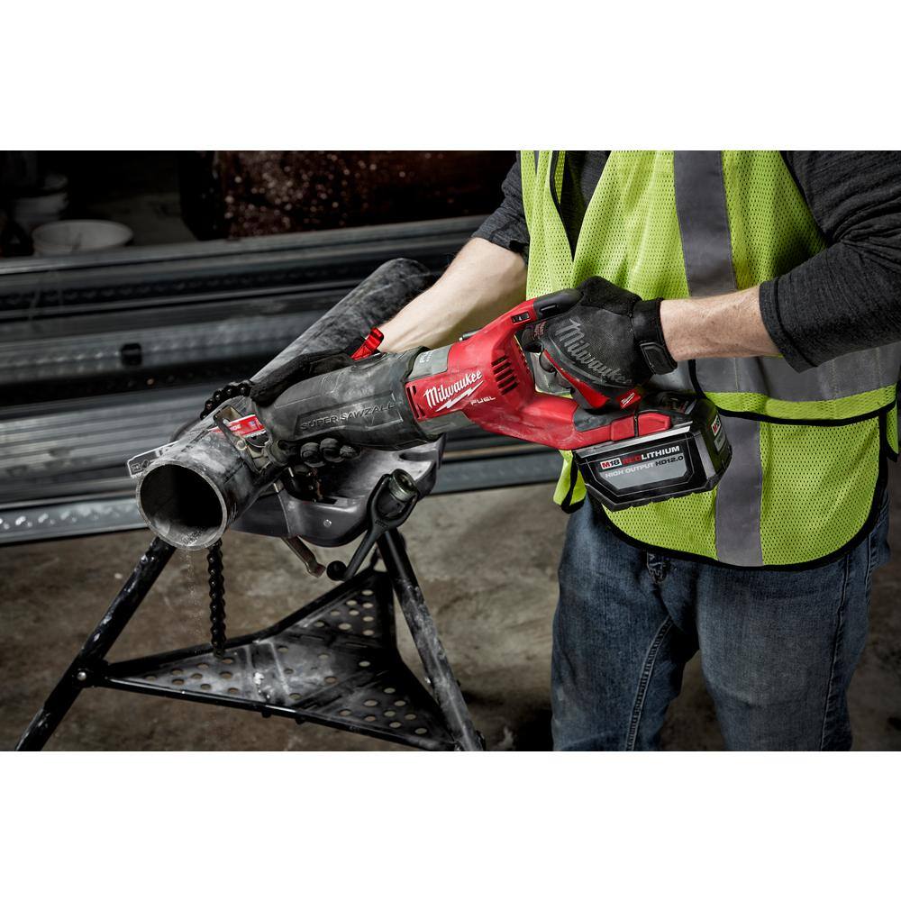 MW M18 FUEL 18V Lithium-Ion Brushless Cordless SUPER SAWZALL Orbital Reciprocating Saw w5.0Ah Battery  Sawzall Blade Set 2722-20-48-11-1850-49-22-1110F