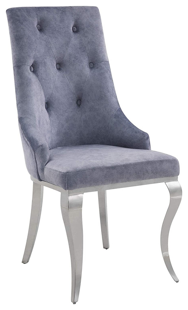 Elegant Dining Chair  Cabriole Legs With Padded Seat  ampButton Tufted Back   Contemporary   Coffee Tables   by Declusia  Houzz