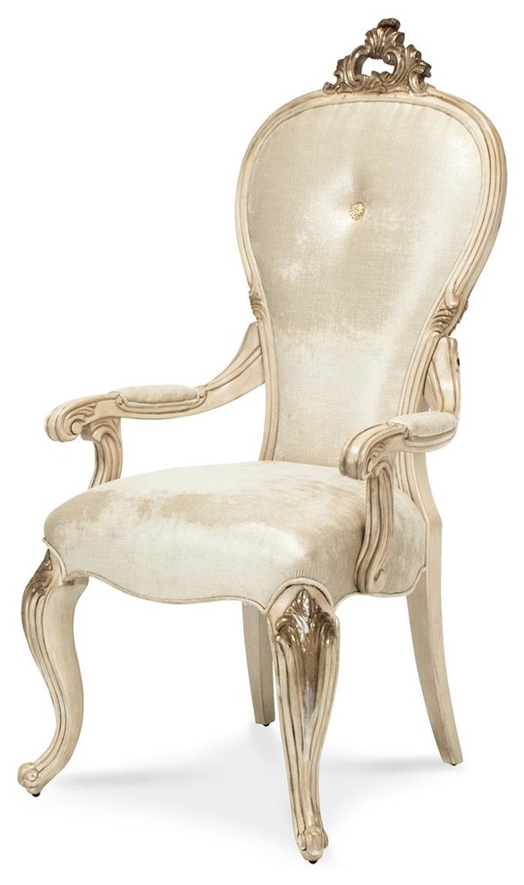 Aico Platine de Royale Arm Chair  Champagne  Set of 2 09004 201   Victorian   Dining Chairs   by Emma Mason  Houzz