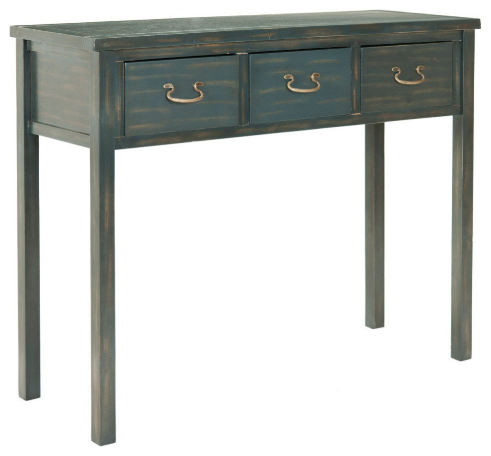 Lou Console With Storage Drawers Dark Teal   Modern   Console Tables   by Virgil Stanis Design  Houzz