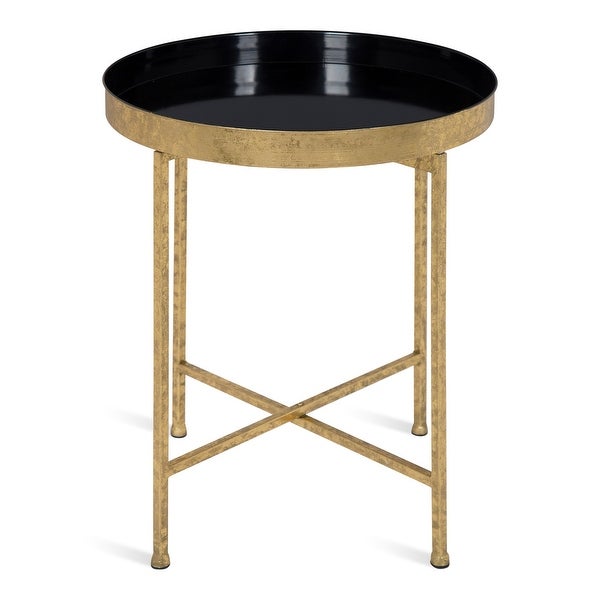 Kate and Laurel Celia Round Metal Side Table - 18.25x18.25x22