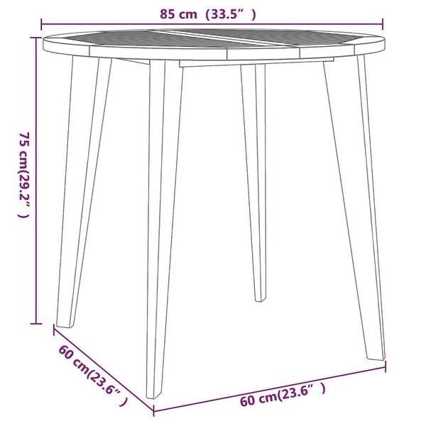 vidaXL 3/5/7/9 Piece Patio Dining Set Solid Wood Acacia