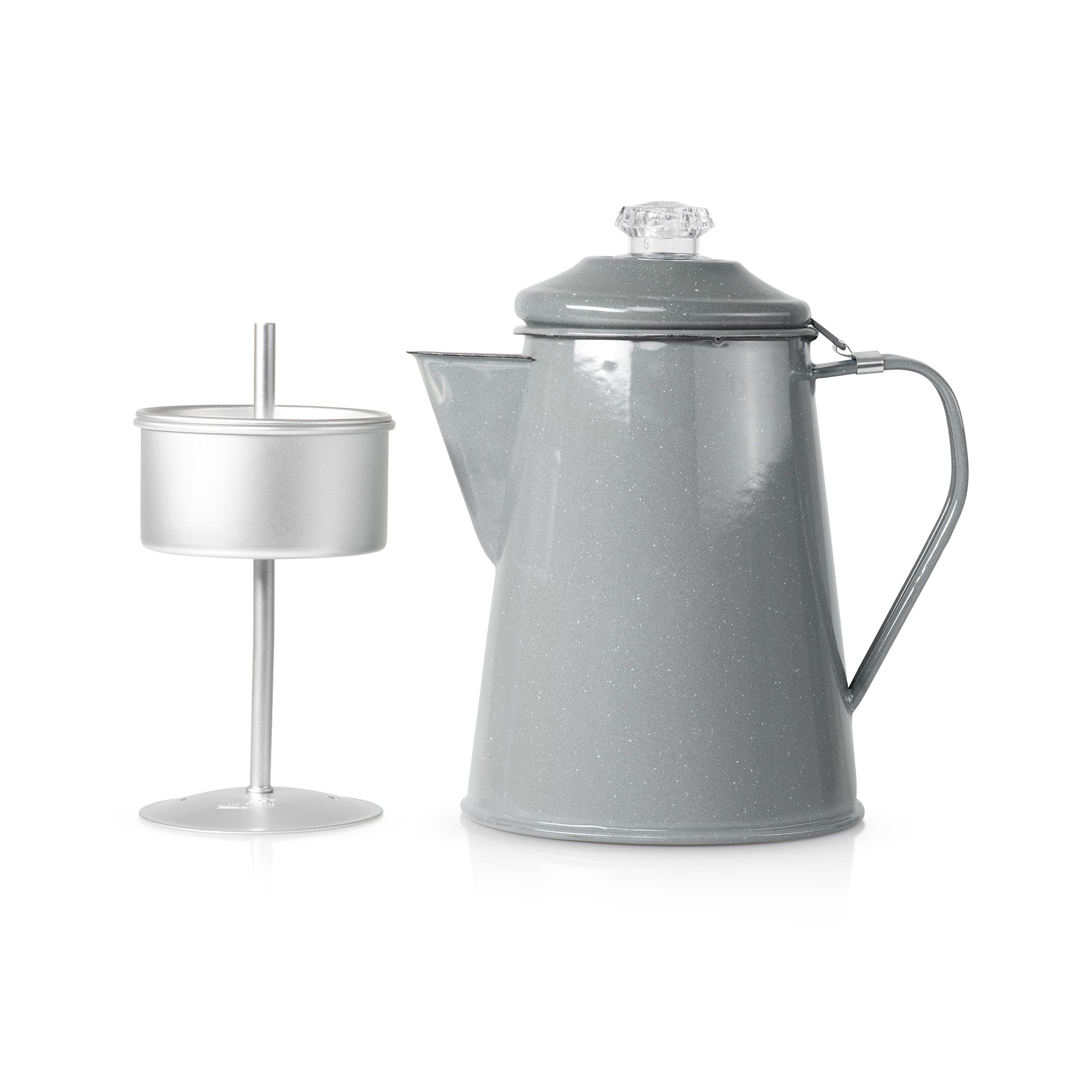 2 qt. Enamelware Percolator Coffee Pot – Classic Stovetop Coffee Maker for Rich, Bold Brews