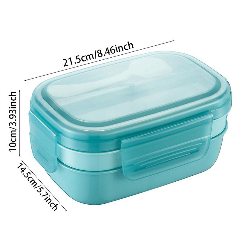 Stackable Bento Box 3 Layers All-in-One Lunch Containers with 8 Compartments for Adults and Kids