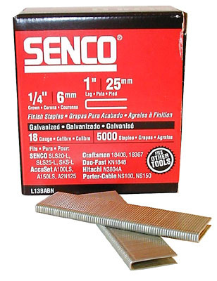 Senco 1/4 Crown Staples 1 1/8